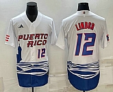 Mens Puerto Rico Baseball #23 Francisco Lindor Number White 2023 World Baseball Classic Stitched Jersey,baseball caps,new era cap wholesale,wholesale hats