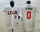 Mens USA Baseball #0 Adam Ottavino Number 2023 White World Baseball Classic Stitched Jersey,baseball caps,new era cap wholesale,wholesale hats