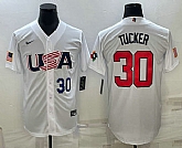 Mens USA Baseball #30 Kyle Tucker Number 2023 White World Baseball Classic Stitched Jersey,baseball caps,new era cap wholesale,wholesale hats