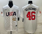 Mens USA Baseball #46 Paul Goldschmidt Number 2023 White World Baseball Classic Stitched Jersey,baseball caps,new era cap wholesale,wholesale hats