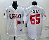 Mens USA Baseball #65 Nestor Cortes Number 2023 White World Classic Stitched Jersey,baseball caps,new era cap wholesale,wholesale hats