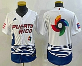 Youth Puerto Rico Baseball Big Logo White 2023 World Baseball Classic Stitched Jerseys,baseball caps,new era cap wholesale,wholesale hats