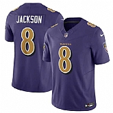 Men & Women & Youth Baltimore Ravens #8 Lamar Jackson Purple 2023 F.U.S.E Coloe Rush Jersey,baseball caps,new era cap wholesale,wholesale hats