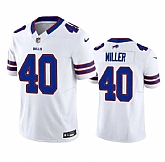 Men & Women & Youth Buffalo Bills #40 Von Miller White 2023 F.U.S.E. Vapor Untouchable Limited Stitched Jersey,baseball caps,new era cap wholesale,wholesale hats