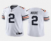 Men & Women & Youth Chicago Bears #2 DJ Moore White Limited Stitched Football Jersey,baseball caps,new era cap wholesale,wholesale hats