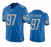 Men & Women & Youth Detroit Lions #97 Aidan Hutchinson Blue 2023 F.U.S.E. Vapor Untouchable Limited Stitched Jersey
