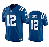 Men & Women & Youth Indianapolis Colts #12 Andrew Luck Blue 2023 F.U.S.E Vapor Untouchable Stitched Football Jersey