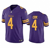 Men & Women & Youth Minnesota Vikings #4 Dalvin Cook Purple 2023 F.U.S.E. Color Rush Stitched Jersey,baseball caps,new era cap wholesale,wholesale hats