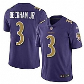 Men & Women & Youth Nike Baltimore Ravens #3 Odell Beckham Jr Purple Color Rush Limited Jersey,baseball caps,new era cap wholesale,wholesale hats