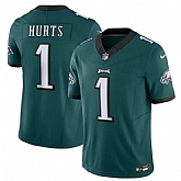 Men & Women & Youth Philadelphia Eagles #1 Jalen Hurts Green 2023 F.U.S.E. Vapor Untouchable Limited Stitched Football Jersey,baseball caps,new era cap wholesale,wholesale hats