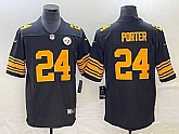 Men & Women & Youth Pittsburgh Steelers #24 Joey Porter Jr. Black 2023 Draft Color Rush Limited Stitched Jersey,baseball caps,new era cap wholesale,wholesale hats