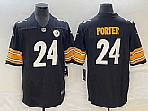 Men & Women & Youth Pittsburgh Steelers #24 Joey Porter Jr. Black 2023 Draft Vapor Untouchable Limited Stitched Jersey,baseball caps,new era cap wholesale,wholesale hats