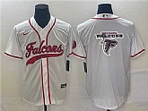 Men's Atlanta Falcons White Team Big Logo With Patch Cool Base Stitched Baseball Jersey,baseball caps,new era cap wholesale,wholesale hats