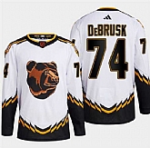 Men's Boston Bruins #74 Jake DeBrusk White 2022-23 Reverse Retro Stitched Jersey Dzhi,baseball caps,new era cap wholesale,wholesale hats