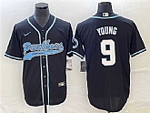 Men's Carolina Panthers #9 Bryce Young Black With Patch Cool Base Stitched Baseball Jersey,baseball caps,new era cap wholesale,wholesale hats