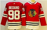 Men's Chicago Blackhawks #98 Connor Bedard Red Black Stitched Jersey,baseball caps,new era cap wholesale,wholesale hats