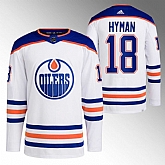 Men's Edmonton Oilers #18 Zach Hyman White Stitched Jersey Dzhi,baseball caps,new era cap wholesale,wholesale hats