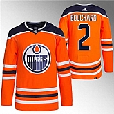 Men's Edmonton Oilers #2 Evan Bouchard Orange Stitched Jersey Dzhi,baseball caps,new era cap wholesale,wholesale hats
