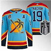 Men's Florida Panthers #19 Matthew Tkachuk Blue 2023 Stanley Cup Final Reverse Retro Stitched Jersey Dzhi,baseball caps,new era cap wholesale,wholesale hats