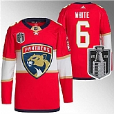 Men's Florida Panthers #6 Colin White Red 2023 Stanley Cup Final Stitched Jersey Dzhi,baseball caps,new era cap wholesale,wholesale hats
