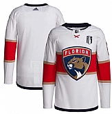 Men's Florida Panthers Blank White 2023 Stanley Cup Final Stitched Jersey Dzhi