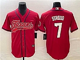 Men's Houston Texans #7 C.J. Stroud Red With Patch Cool Base Stitched Baseball Jersey,baseball caps,new era cap wholesale,wholesale hats