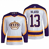 Men's Los Angeles Kings #13 Gabriel Vilardi White 2022 Reverse Retro Stitched Jersey Dzhi,baseball caps,new era cap wholesale,wholesale hats