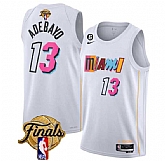 Men's Miami Heat #13 Bam Adebayo White 2023 Finals City Edition With NO.6 Patch Stitched Basketball Jersey Dzhi,baseball caps,new era cap wholesale,wholesale hats