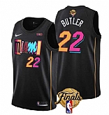 Men's Miami Heat #22 Jimmy Butler Black 2023 Finals City Edition Stitched Basketball Jersey Dzhi,baseball caps,new era cap wholesale,wholesale hats