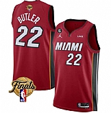 Men's Miami Heat #22 Jimmy Butler Red 2023 Finals Statement Edition With NO.6 Patch Stitched Basketball Jersey Dzhi,baseball caps,new era cap wholesale,wholesale hats