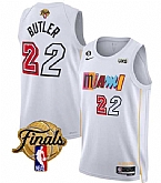 Men's Miami Heat #22 Jimmy Butler White 2023 Finals City Edition With NO.6 Patch Stitched Basketball Jersey Dzhi,baseball caps,new era cap wholesale,wholesale hats