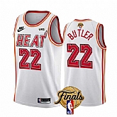 Men's Miami Heat #22 Jimmy Butler White 2023 Finals Classic Edition Stitched Basketball Jersey Dzhi,baseball caps,new era cap wholesale,wholesale hats