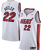 Men's Miami Heat #22 Jimmy Butler White With NO.6 Patch Stitched Jersey Dzhi,baseball caps,new era cap wholesale,wholesale hats