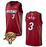 Men's Miami Heat #3 Dwyane Wade Red 2023 Finals Statement Edition Stitched Basketball Jersey Dzhi,baseball caps,new era cap wholesale,wholesale hats