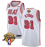 Men's Miami Heat #31 Max Strus White 2023 Finals Classic Edition With NO.6 Patch Stitched Basketball Jersey Dzhi,baseball caps,new era cap wholesale,wholesale hats
