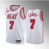Men's Miami Heat #7 Kyle Lowry White Classic Edition Stitched Basketball Jersey Dzhi,baseball caps,new era cap wholesale,wholesale hats