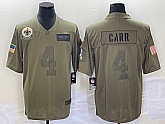 Men's New Orleans Saints #4 Derek Carr NEW Olive 2019 Salute To Service Stitched NFL Nike Limited Jersey,baseball caps,new era cap wholesale,wholesale hats