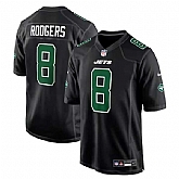 Men's New York Jets #8 Aaron Rodgers Black Stitched Jersey Dzhi,baseball caps,new era cap wholesale,wholesale hats