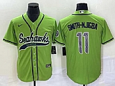 Men's Seattle Seahawks #11 Jaxon Smith-Njigba Green With Patch Cool Base Stitched Baseball Jersey,baseball caps,new era cap wholesale,wholesale hats