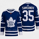 Men's Toronto Maple Leafs #35 Ilya Samsonov Blue 2022 Reverse Retro Primegreen Jersey Dzhi,baseball caps,new era cap wholesale,wholesale hats
