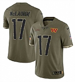 Men's Washington Commanders #17 Terry McLaurin 2022 Olive Salute To Service Limited Stitched Jersey Dyin,baseball caps,new era cap wholesale,wholesale hats