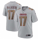 Men's Washington Commanders #17 Terry McLaurin Gray Atmosphere Fashion Stitched Game Jersey Dyin,baseball caps,new era cap wholesale,wholesale hats
