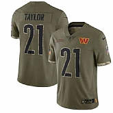 Men's Washington Commanders #21 Sean Taylor 2022 Olive Salute To Service Limited Stitched Jersey Dyin,baseball caps,new era cap wholesale,wholesale hats