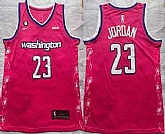 Men's Washington Wizards #23 Michael Jordan 2022 Pink City Edition With 6 Patch Stitched Jersey With Sponsor,baseball caps,new era cap wholesale,wholesale hats