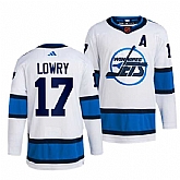 Men's Winnipeg Jets #17 Adam Lowry White 2022-23 Reverse Retro Stitched Jersey Dzhi,baseball caps,new era cap wholesale,wholesale hats