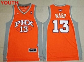 Youth Phoenix Suns #13 Steve Nash Orange Stitched NBA Adidas Revolution 30 Swingman Jersey,baseball caps,new era cap wholesale,wholesale hats