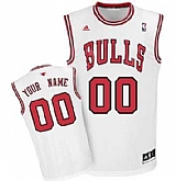 Men & Youth Customized Chicago Bulls White Jersey