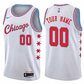 Men & Youth Customized Chicago Bulls White Nike City Edition Jersey