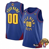 Men & Youth Customized Denver Nuggets Active Player Blue 2023 Finals Statement Edition With NO.6 Patch Stitched Jersey,baseball caps,new era cap wholesale,wholesale hats