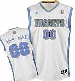 Men & Youth Customized Denver Nuggets White Jersey 